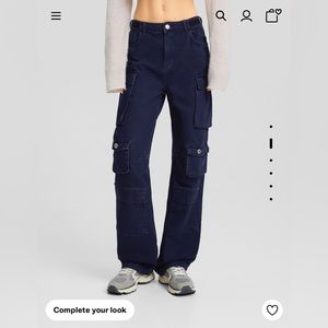 BERSHKA multi pocket cargo pants